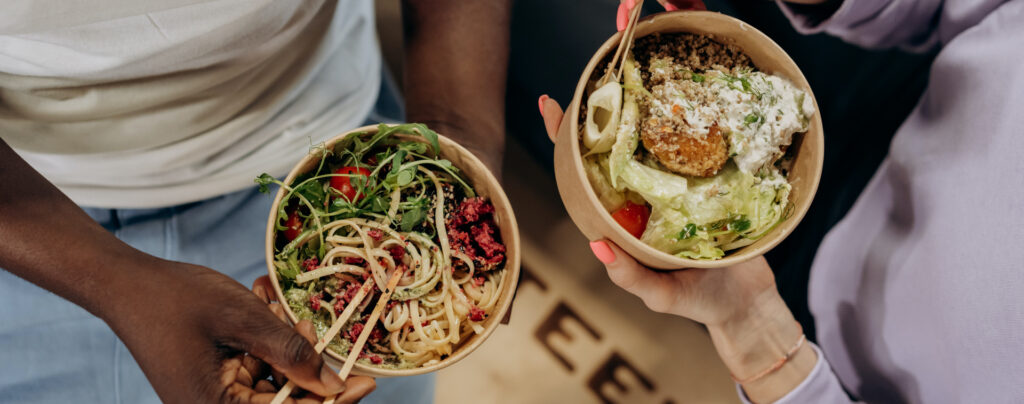 Two bowls of plant-based meals