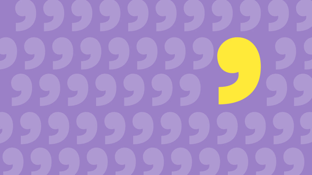 Rows of apostrophe's one large apostrophe